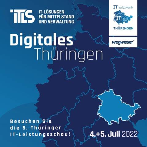 Flyer für die 5. Thüringer IT-Leistungsschau am 4. bis 5. Juli 2022