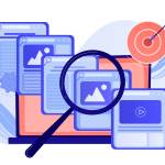 Grafische Darstellung eines Laptops mit fünf offenen Tabs