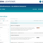 Startseite der WISSENsAllmende Jena, dem städtischen Datenportal