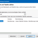 Auszug der Ansicht Datenverbindungs-Assistent der XMLA-Datenquelle aus der Distribution "Zugriff über XMLA-Schnittstelle" des Katalogs (Daten und Modelle) der WISSENsAllemende Jena