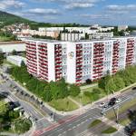 Zu sehen ist das Smarte Quartier in Jena-Lobeda aus der Volgelperspektive.