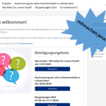 Zu sehen ist die Startseite von mitmachen.jena.de eine gesamtstädtische Beteiligungsplattform von Jena.