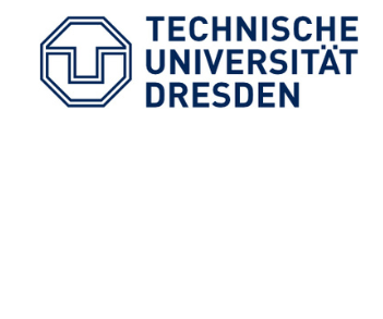 Ein Schriftzug: "TECHNISCHE UNIVERSITÄT DRESDEN"