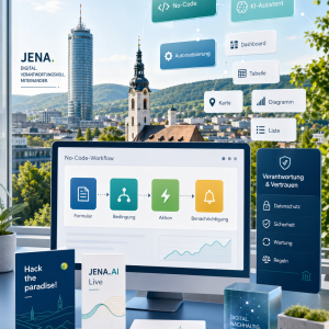 Viele Emojis vor dem Jenaer Hintergrund.